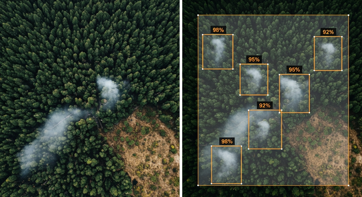 Fire & Smoke Detection via Drone